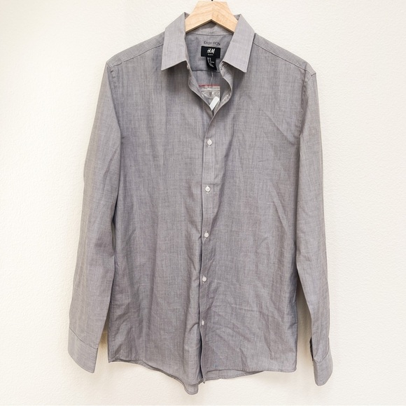 H&M Easy Iron Button Down Shirt Size M - Picture 1 of 5